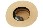 Morreton Wide Flat Brim Raffia Straw Pork Pie Hat M107 back