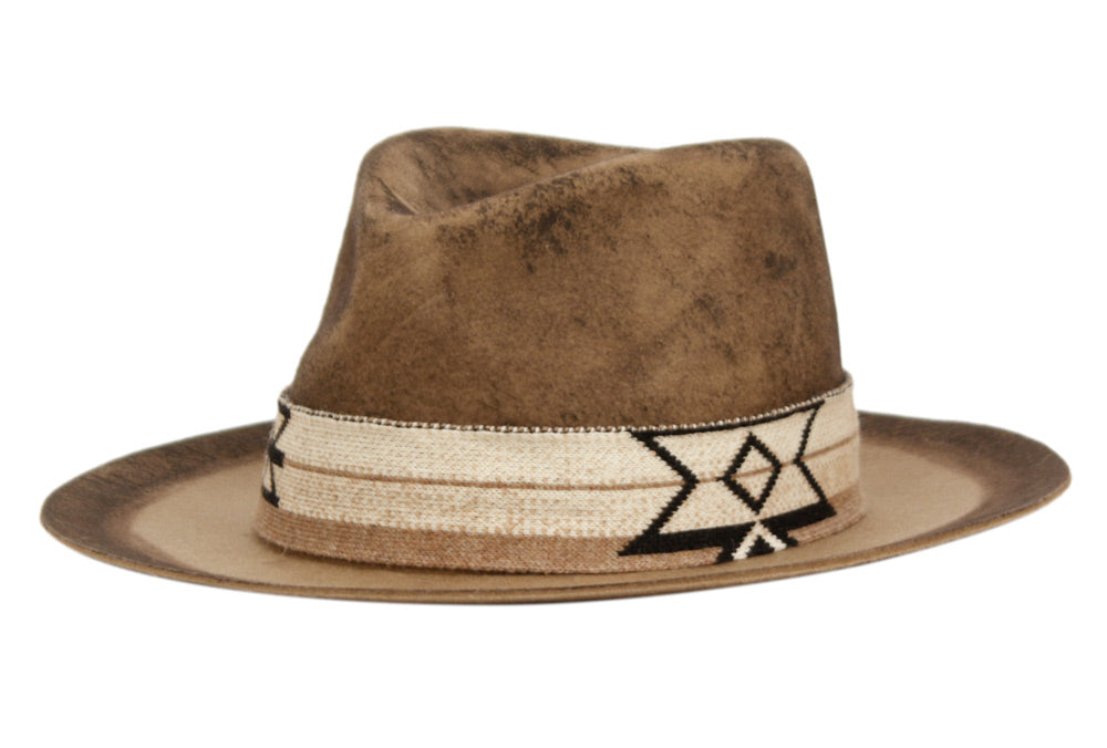 Morreton Vintage Style Wool Felt Hat with Fabric Band M109 main