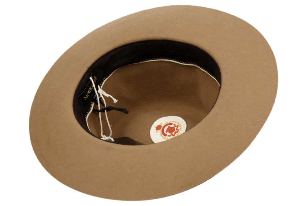 Morreton Vintage Style Wool Felt Hat with Fabric Band M109 inside