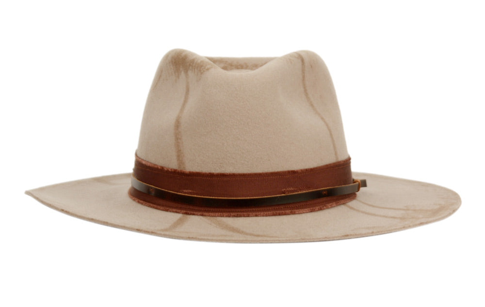 Morreton Vintage Style Wool Felt Hat with Leather Band M110 front