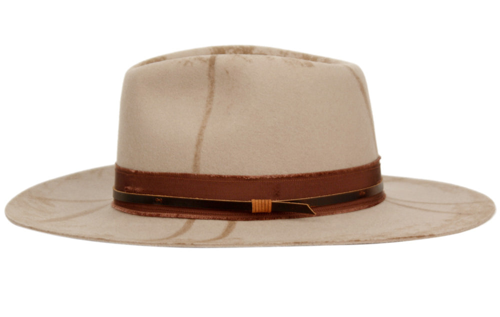 Morreton Vintage Style Wool Felt Hat with Leather Band M110 side