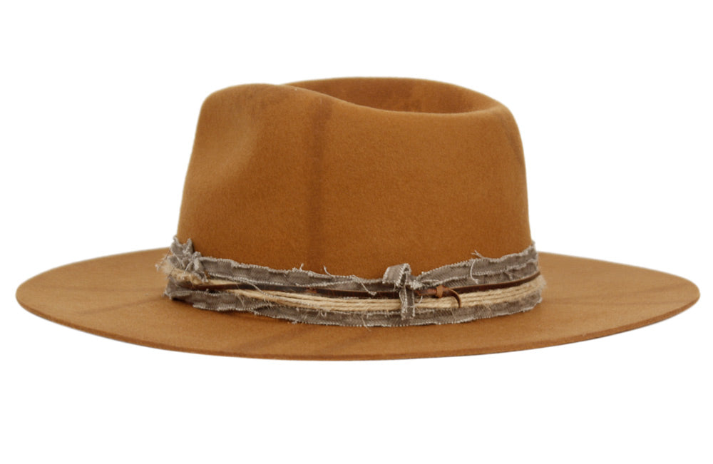 Morreton Vintage Style Wool Felt Hat with Cloth Band M114 back