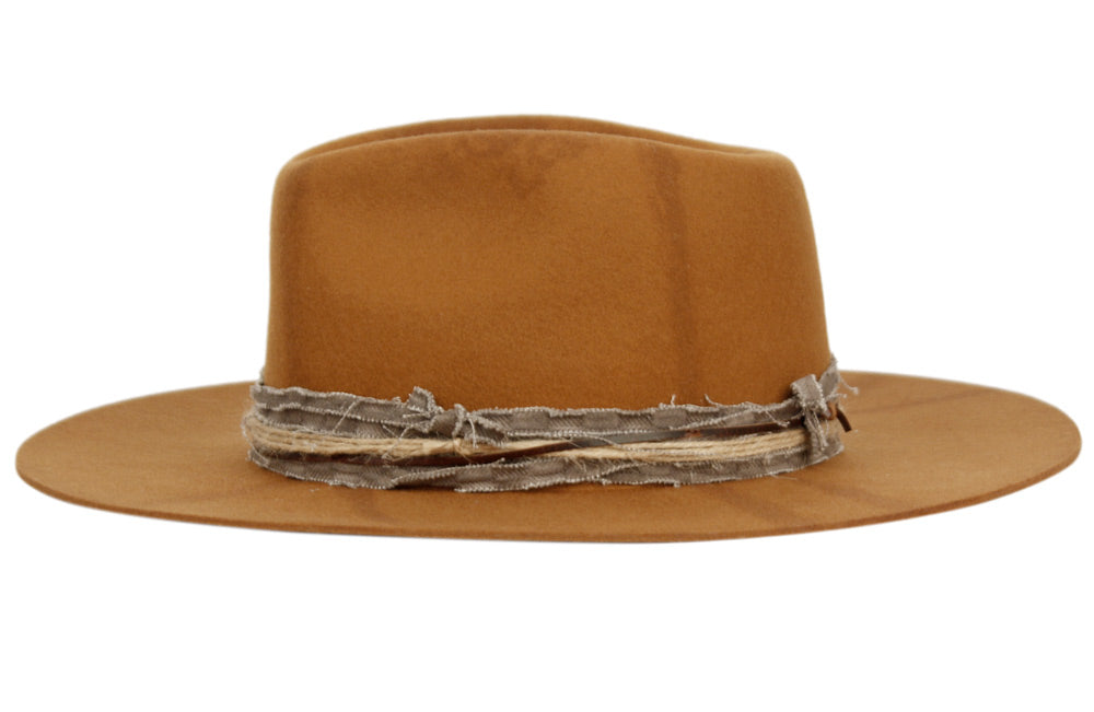 Morreton Vintage Style Wool Felt Hat with Cloth Band M114 side