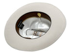 Morreton M7146 beige wool felt fedora hat interior