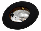 M7146 Black wool felt hat, inside view