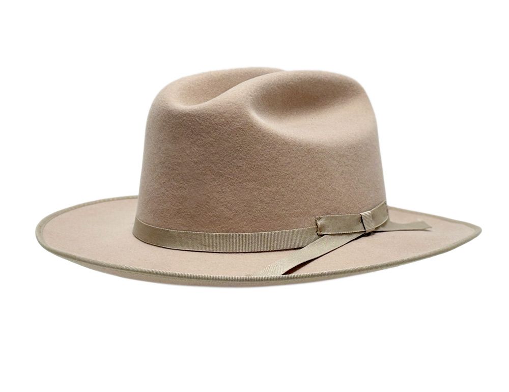 M7146 Khaki wool felt hat, angled product view
