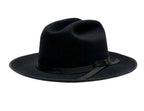 M7146 Black wool felt hat, angled product view