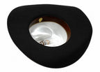 M7147 Black western wool felt cowboy hat, inside view