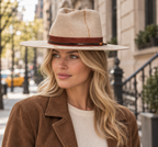 Morreton Vintage Style Wool Felt Hat with Leather Band M110