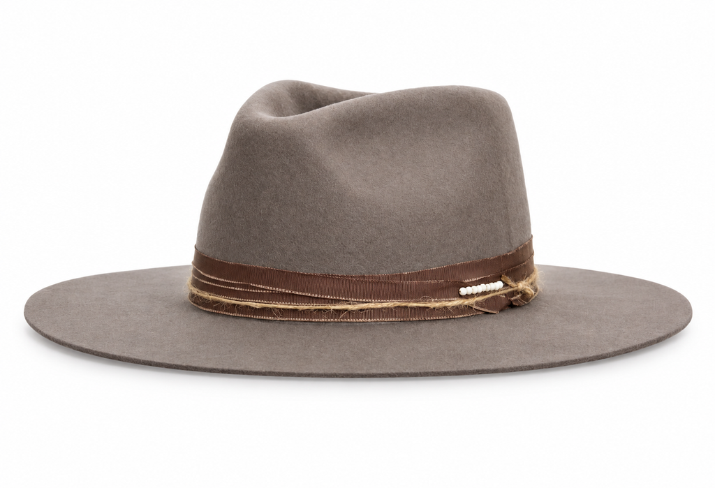 Morreton Vintage Style Wool Felt Hat with Fabric Band M111