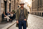 Morreton Vintage Style Wool Felt Hat with Cloth and Leather Band M6097