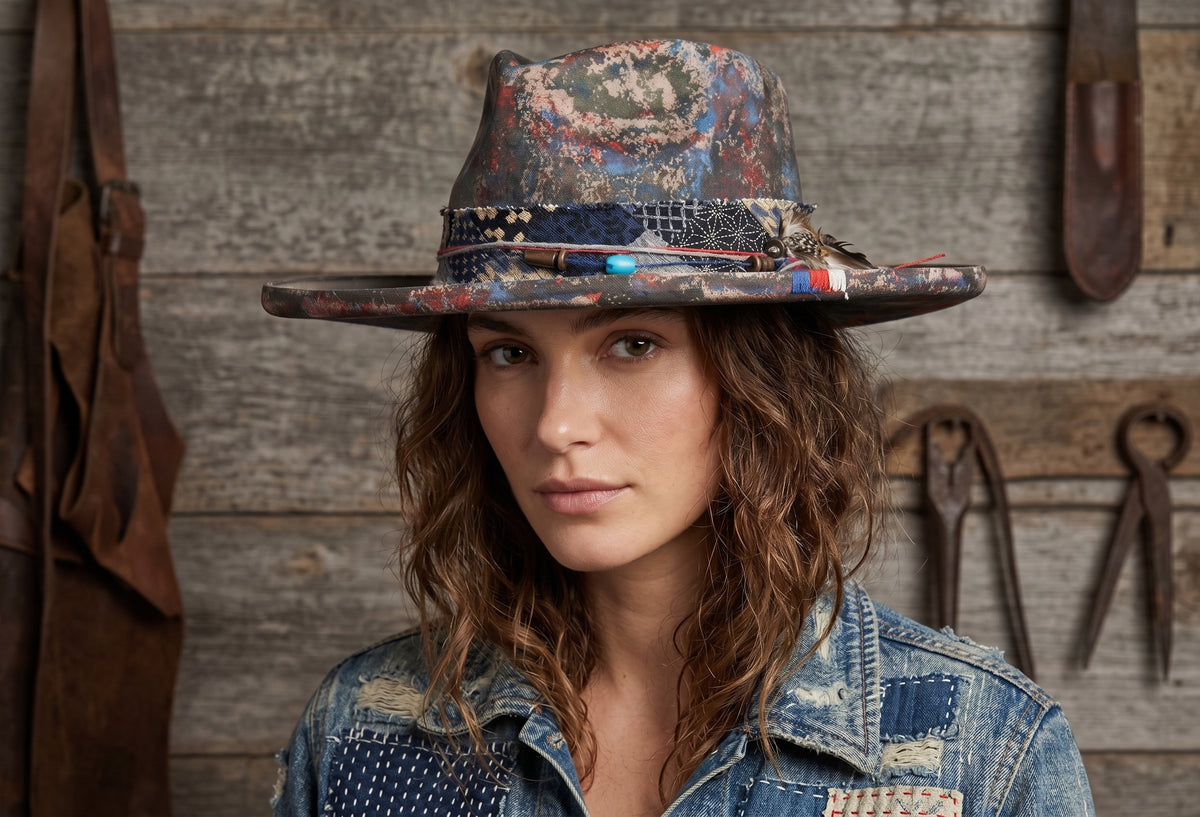Morreton Vintage Style Wool Felt Hat with Decoration Band and Feather Trim M6098