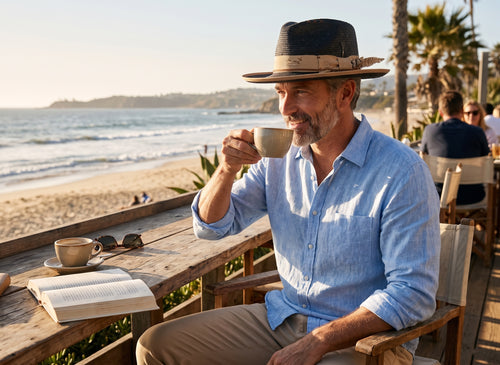 Morreton Black Woven Straw Fedora with Grosgrain Band and Feather M7077