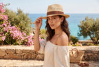 Morreton Woven Straw Fedora with Grosgrain Band M7080