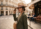 Morreton Hard Shaped Woven Straw Fedora with Decoration Band and Feather M7109