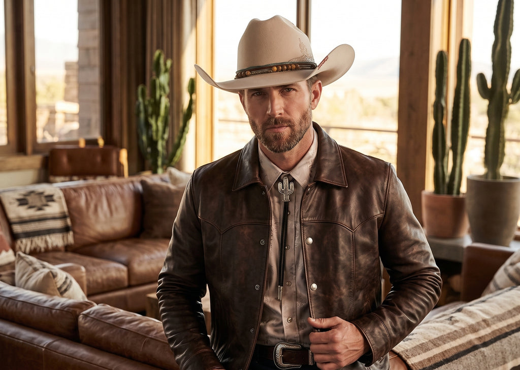 Morreton Wool Felt Cowboy Hat with Trim Band M7140 Khaki