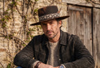 Morreton Wool Felt Hat with Diamond Band and Feather M91N