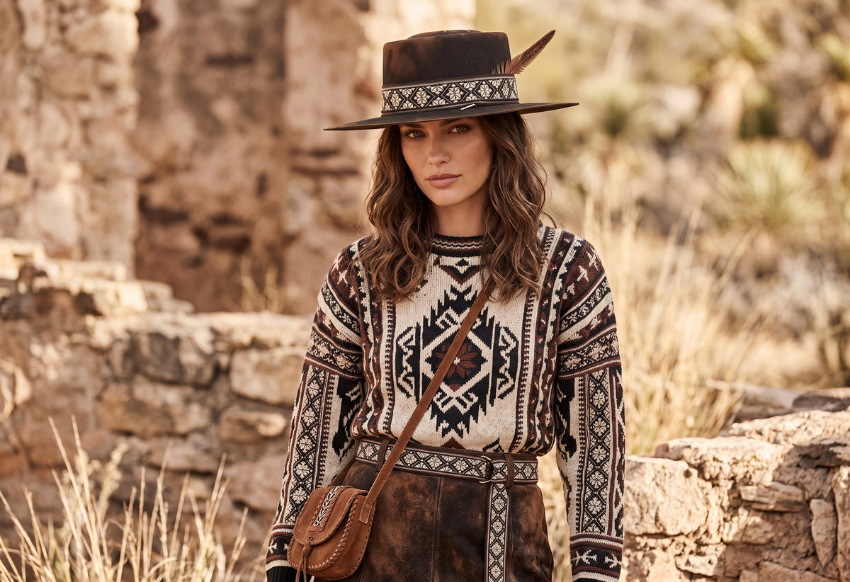 Morreton Wool Felt Hat with Diamond Band and Feather M91N